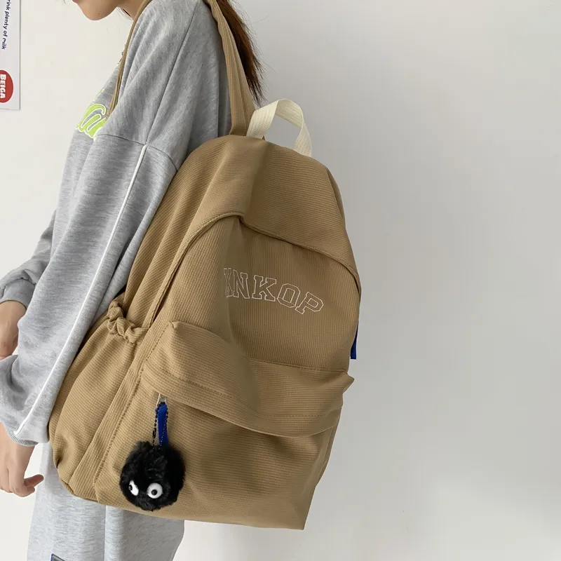 KAMLUI Nylon Backpack Unisex White/Black/Khaki/Blue-19