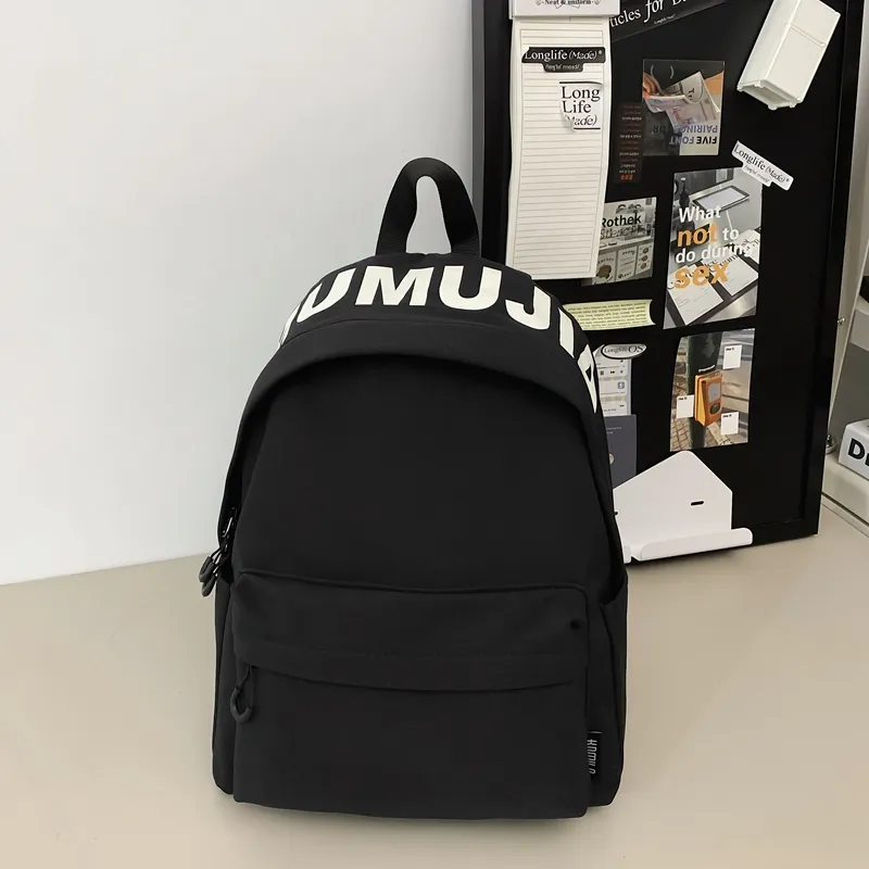 KAMLUI Nylon Fabric Backpacks Backpack Regular Unisex Green/Ecru/Black/Dark Brown/Purple-1