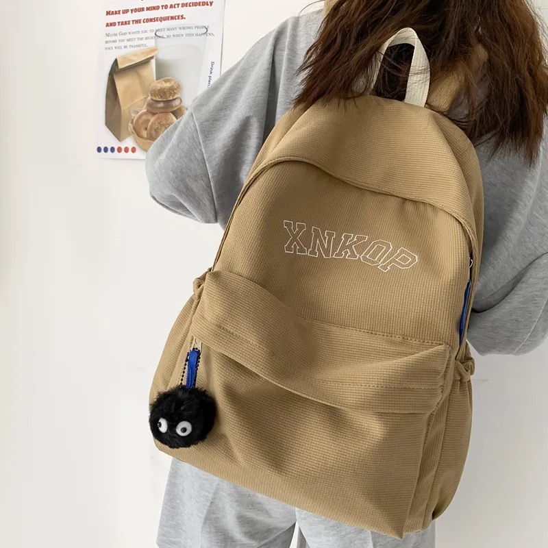 KAMLUI Nylon Backpack Unisex White/Black/Khaki/Blue-20