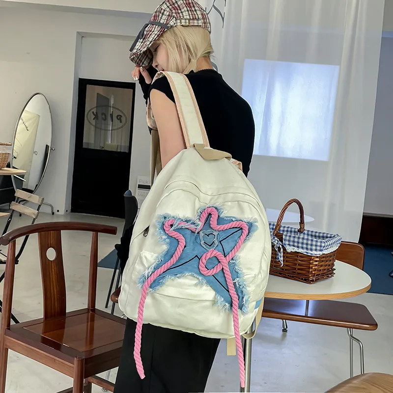 KAMLUI Canvas Backpack Regular Women's Ivory-7