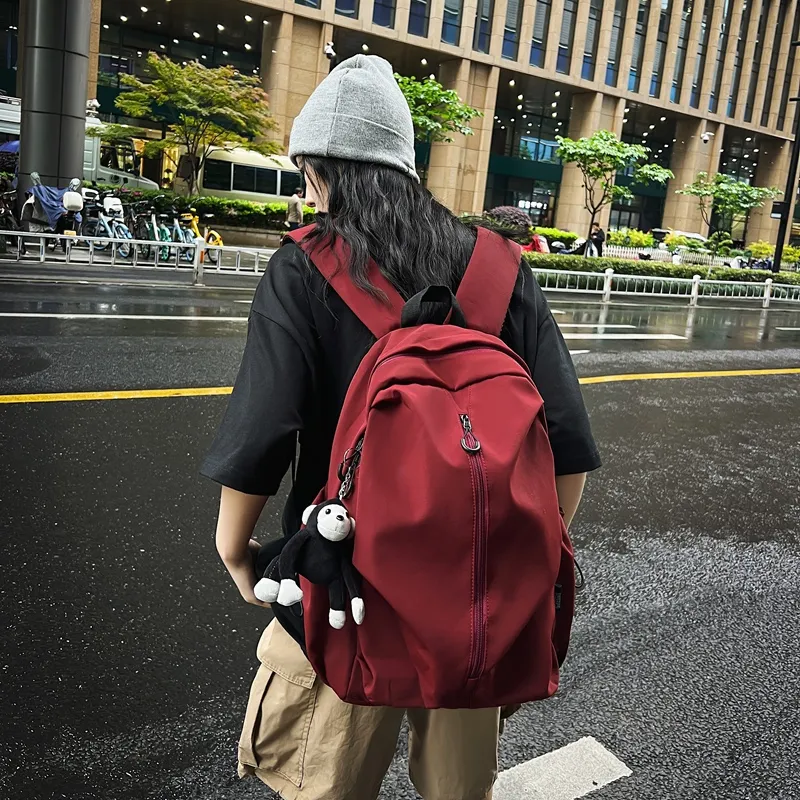 KAMLUI Nylon Backpack Regular Unisex Ecru/Black/Burgundy/Khaki-17