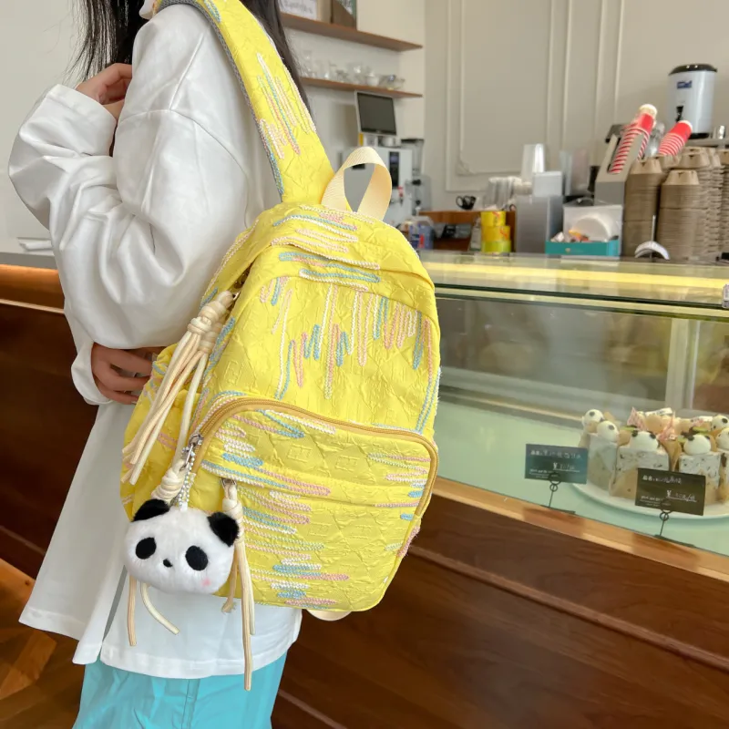 KAMLUI Nylon Fabric Backpacks Backpack Small Size Unisex Multicolor-26