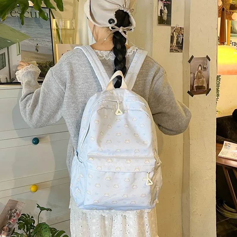 KAMLUI Nylon Backpack Regular Unisex Blue/White-4