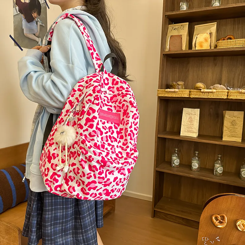 KAMLUI Nylon Backpack Unisex Pink/Green/Blue/Black-1