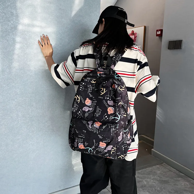 KAMLUI Nylon Backpack Laptop Bag Backpack Women's Multicolor-13