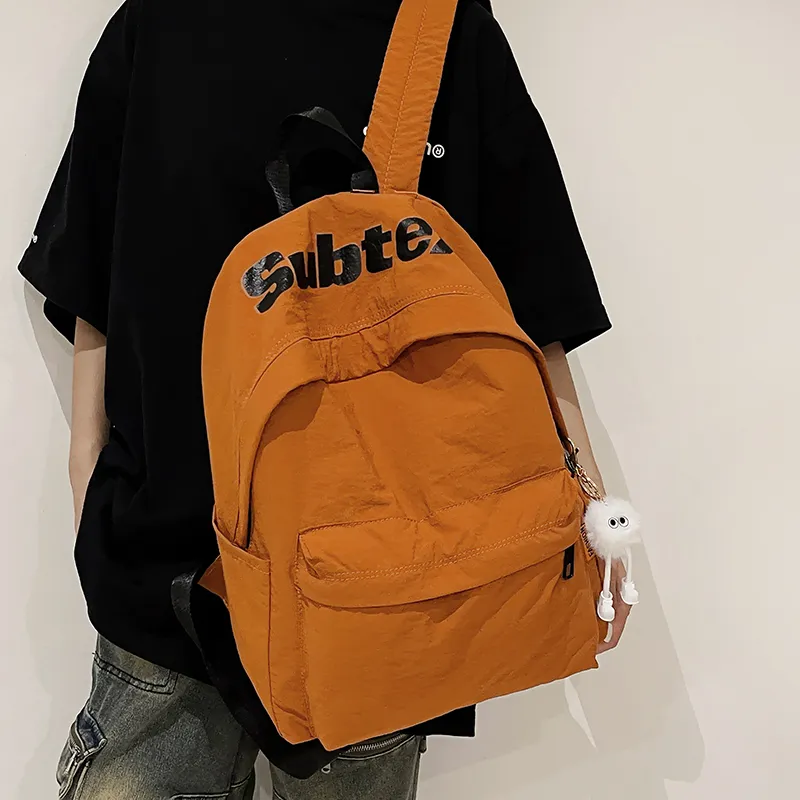KAMLUI Nylon Fabric Backpacks Backpack Regular Unisex Black-16