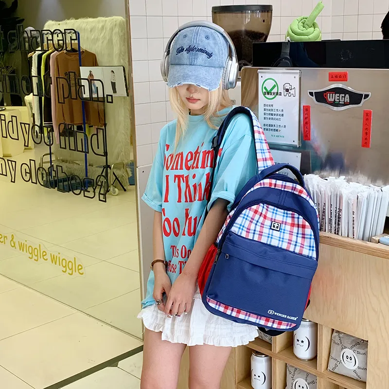 KAMLUI Nylon Backpack Unisex Dark Blue-5
