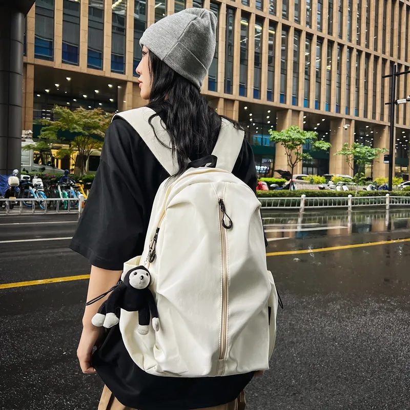 KAMLUI Nylon Backpack Regular Unisex Ecru/Black/Burgundy/Khaki-1