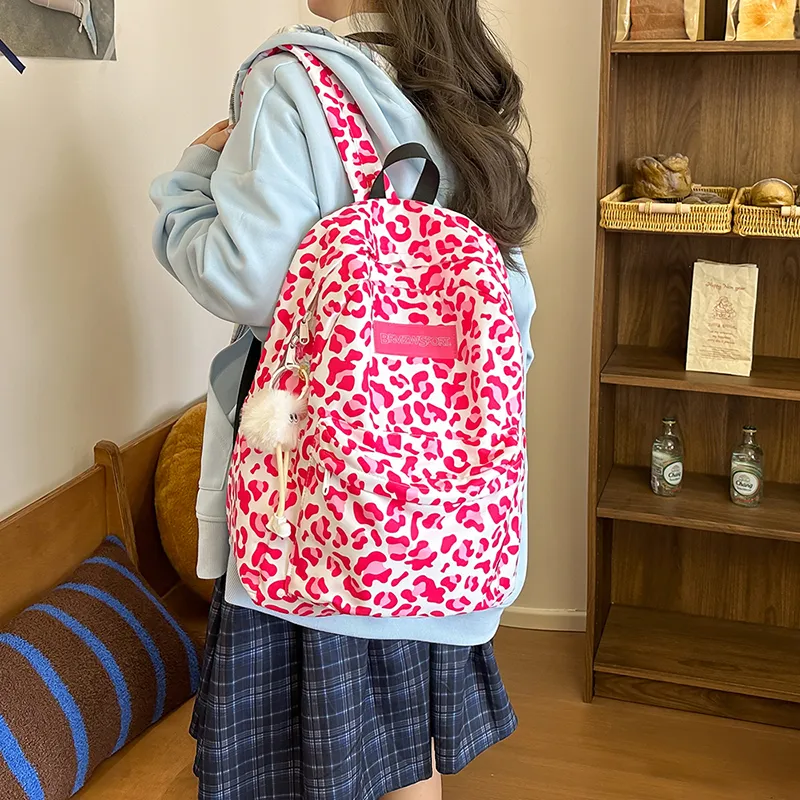 KAMLUI Nylon Backpack Unisex Pink/Green/Blue/Black-2