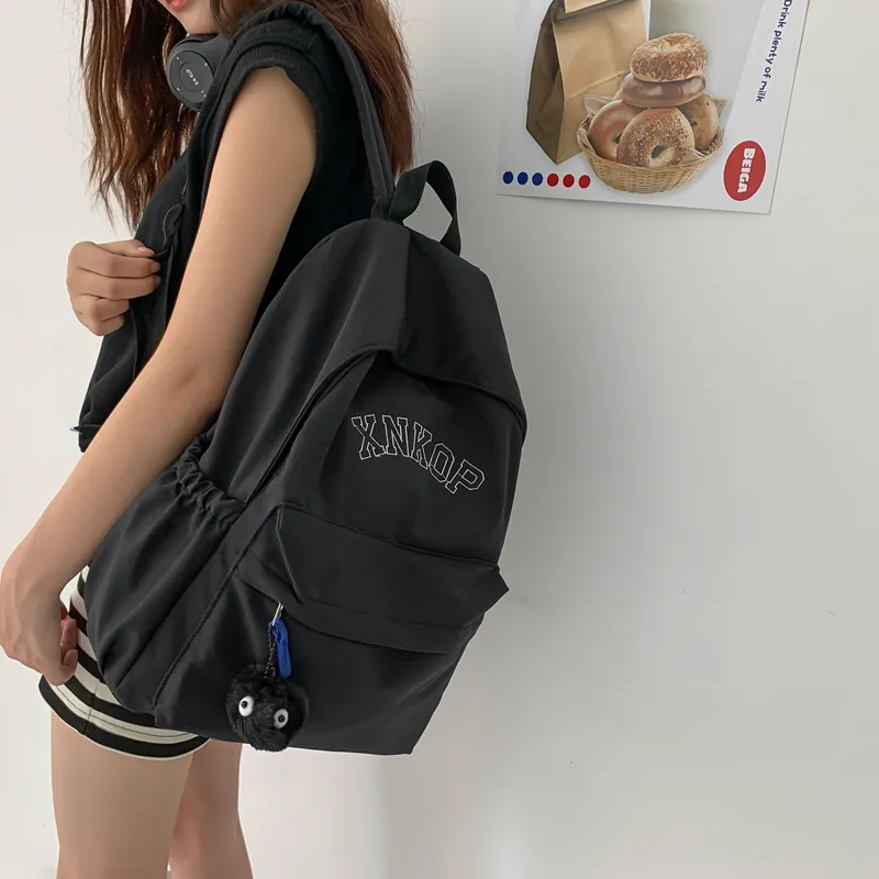 KAMLUI Nylon Backpack Unisex White/Black/Khaki/Blue-11
