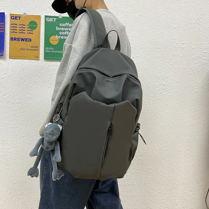 KAMLUI Nylon Backpack Unisex Ecru/Gray/Black/Burgundy-9