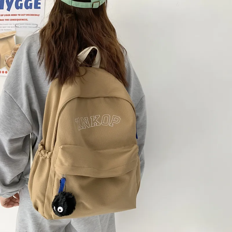 KAMLUI Nylon Backpack Unisex White/Black/Khaki/Blue-21