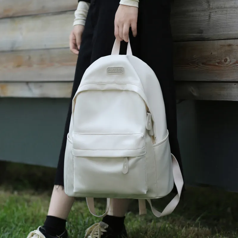 KAMLUI Nylon Backpack Unisex Black/White/Gray/Purple/Blue-2