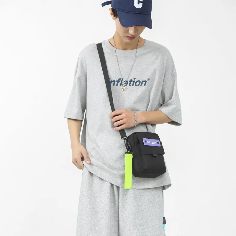 KAMLUI Nylon Shoulder Bag, Crossbody Bag Unisex White/Black/Khaki/Blue/Green-8