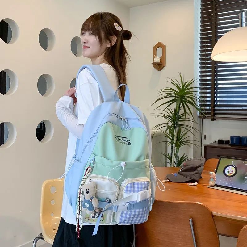 KAMLUI Composite Cloth Backpack Unisex Multicolor-11