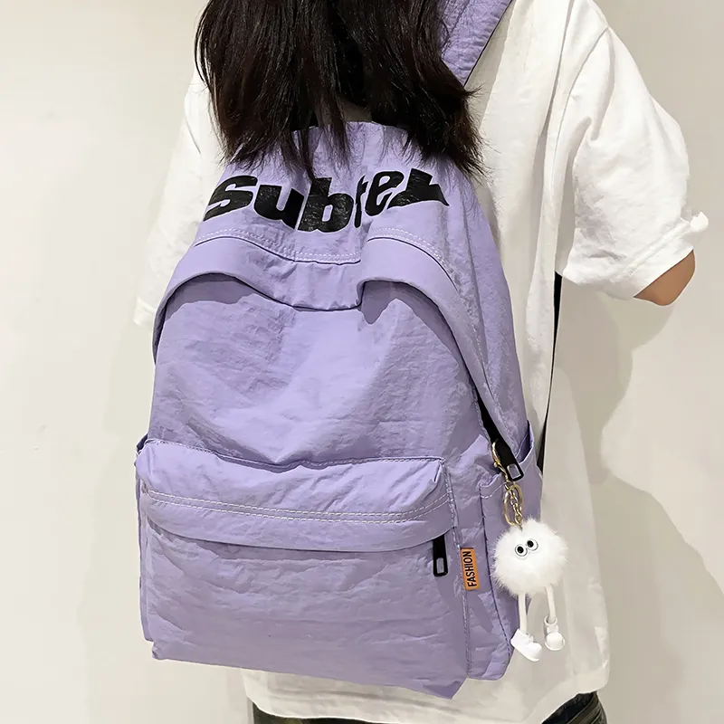 KAMLUI Nylon Fabric Backpacks Backpack Regular Unisex Black-26