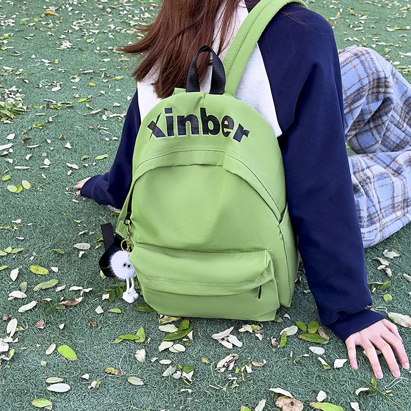 KAMLUI Nylon Backpack Regular Unisex Psilon White/Black/Purple/Orange/Green-33