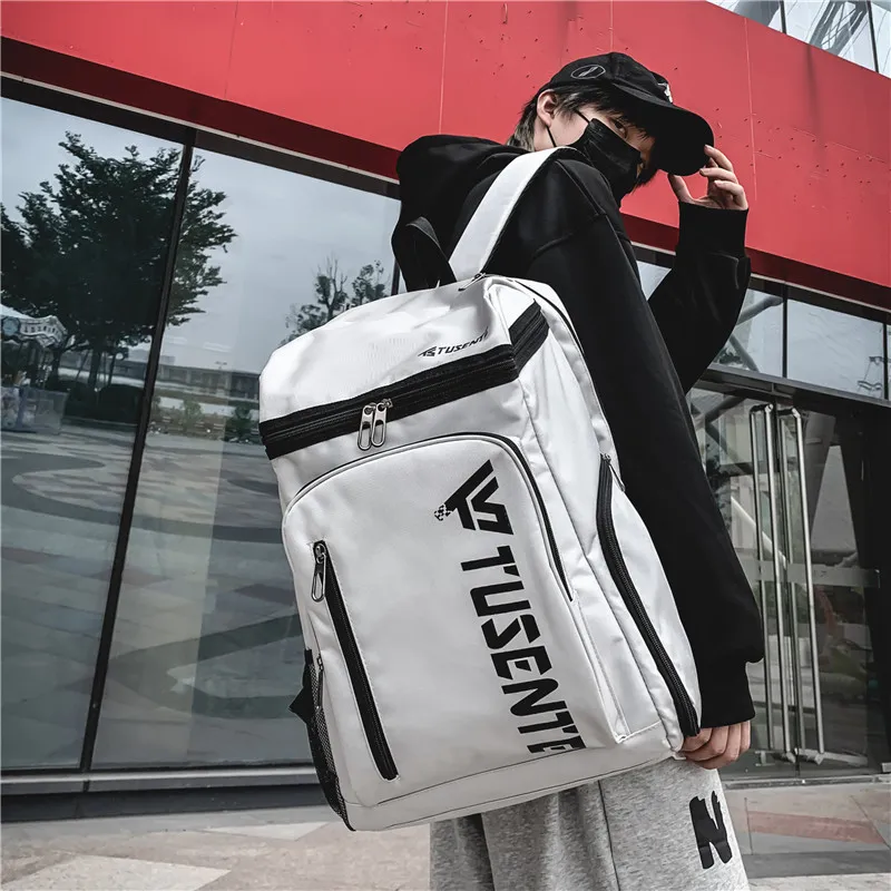 KAMLUI Oxford Backpack Regular Unisex Gray/Black/Red-6