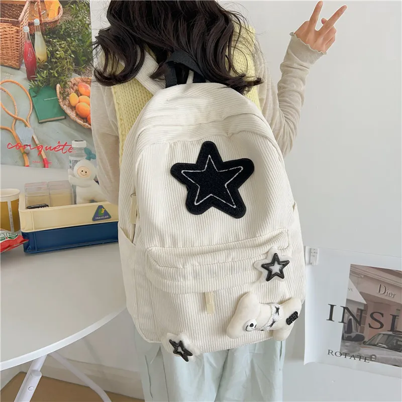 KAMLUI Corduroy Backpack Regular Women's Multicolor-1