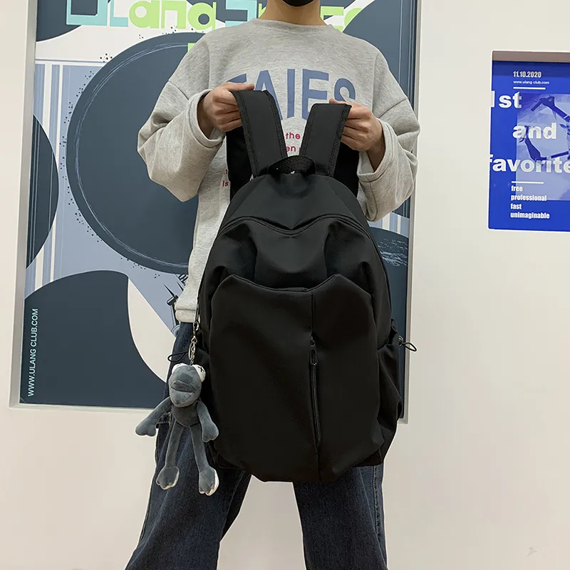 KAMLUI Nylon Backpack Unisex Ecru/Gray/Black/Burgundy-15