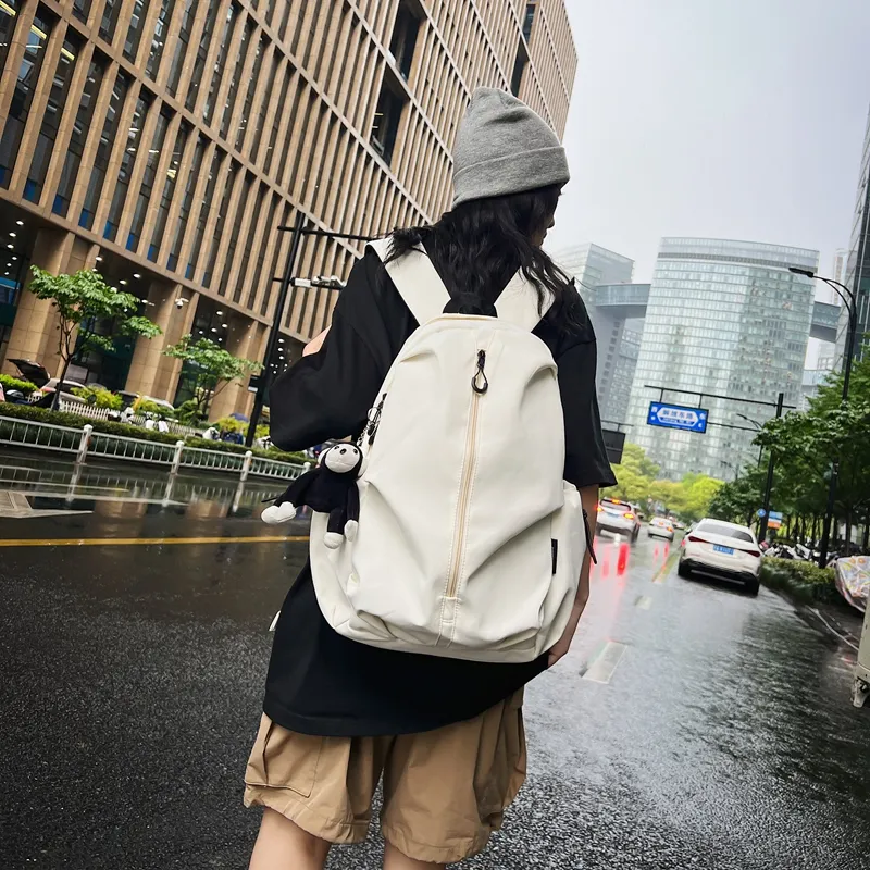 KAMLUI Nylon Backpack Regular Unisex Ecru/Black/Burgundy/Khaki-4