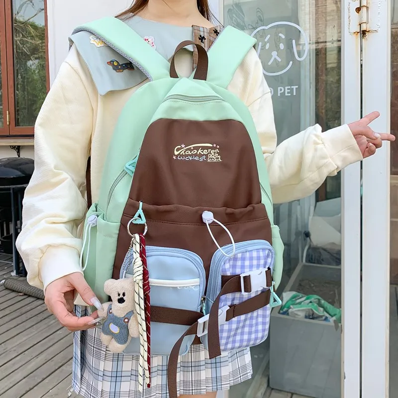 KAMLUI Composite Cloth Backpack Unisex Multicolor-21