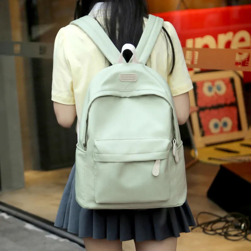 KAMLUI Nylon Backpack Unisex Black/White/Gray/Purple/Blue-16