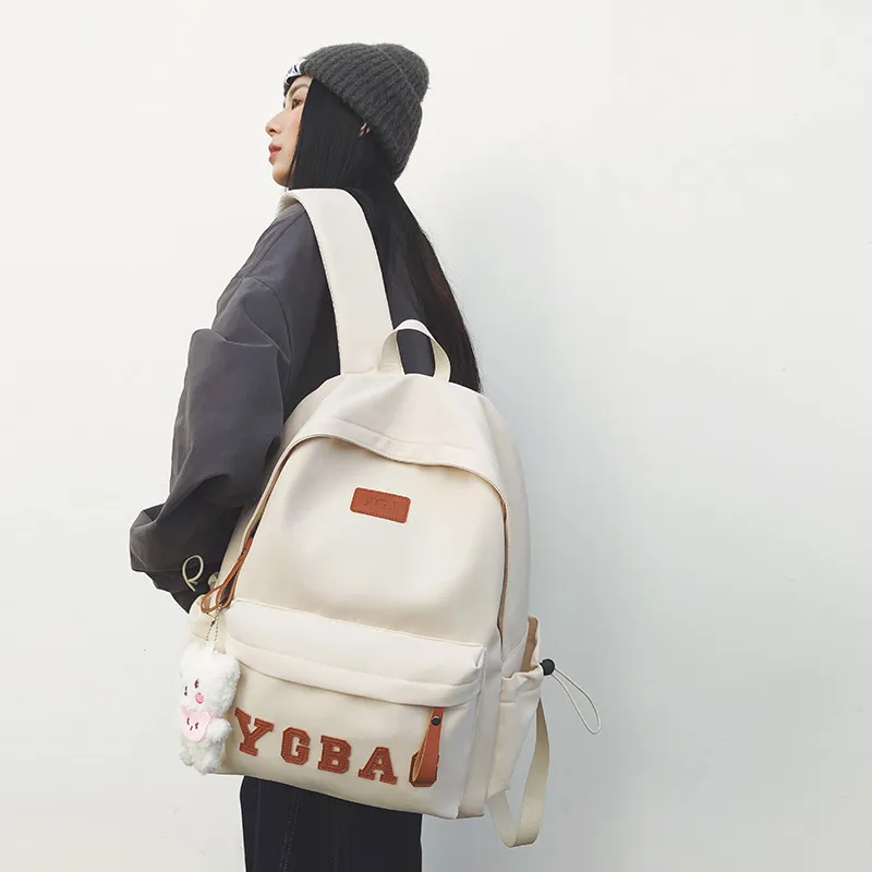 KAMLUI Nylon Backpack Regular Unisex White/Gray/Black/Burgundy/Khaki-2