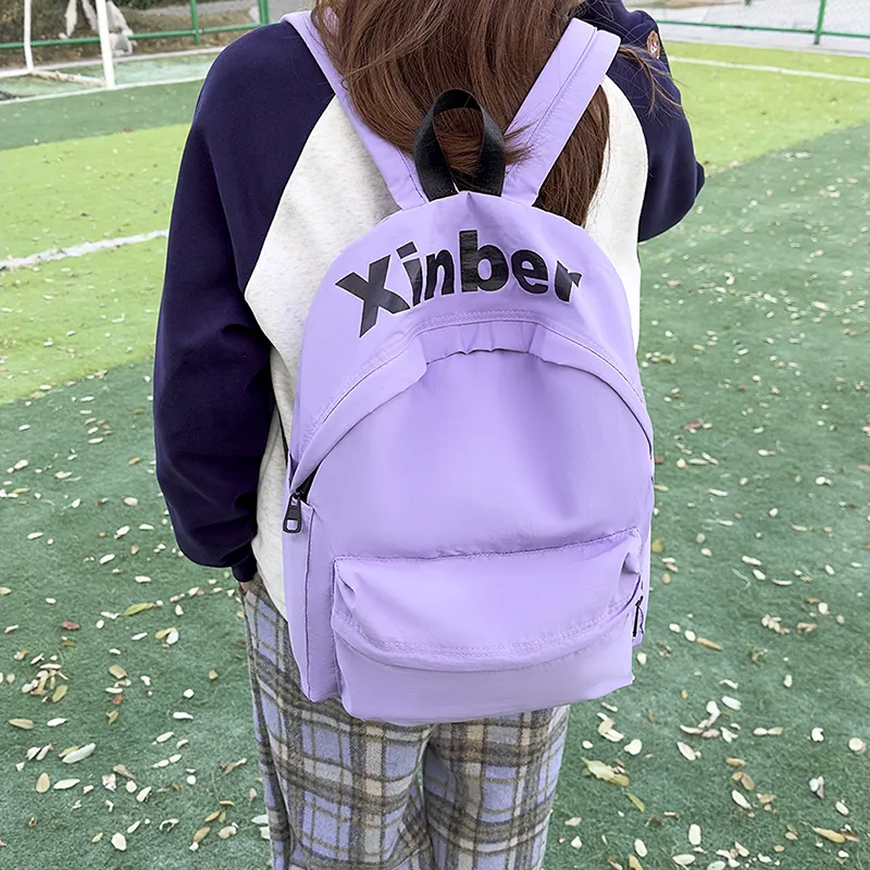 KAMLUI Nylon Backpack Regular Unisex Psilon White/Black/Purple/Orange/Green-20