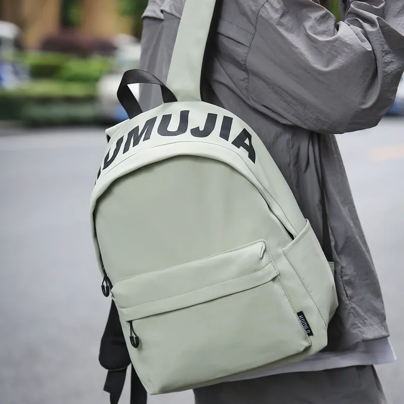 KAMLUI Nylon Fabric Backpacks Backpack Regular Unisex Green/Ecru/Black/Dark Brown/Purple-7