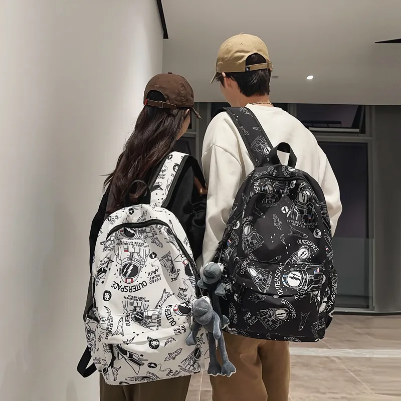 KAMLUI Nylon Fabric Backpacks Backpack Regular Unisex Gray/Light Yellow-2
