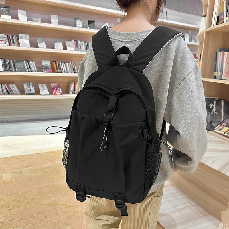 KAMLUI Nylon Backpack Regular Unisex Ecru/Black/Burgundy/Orange-10