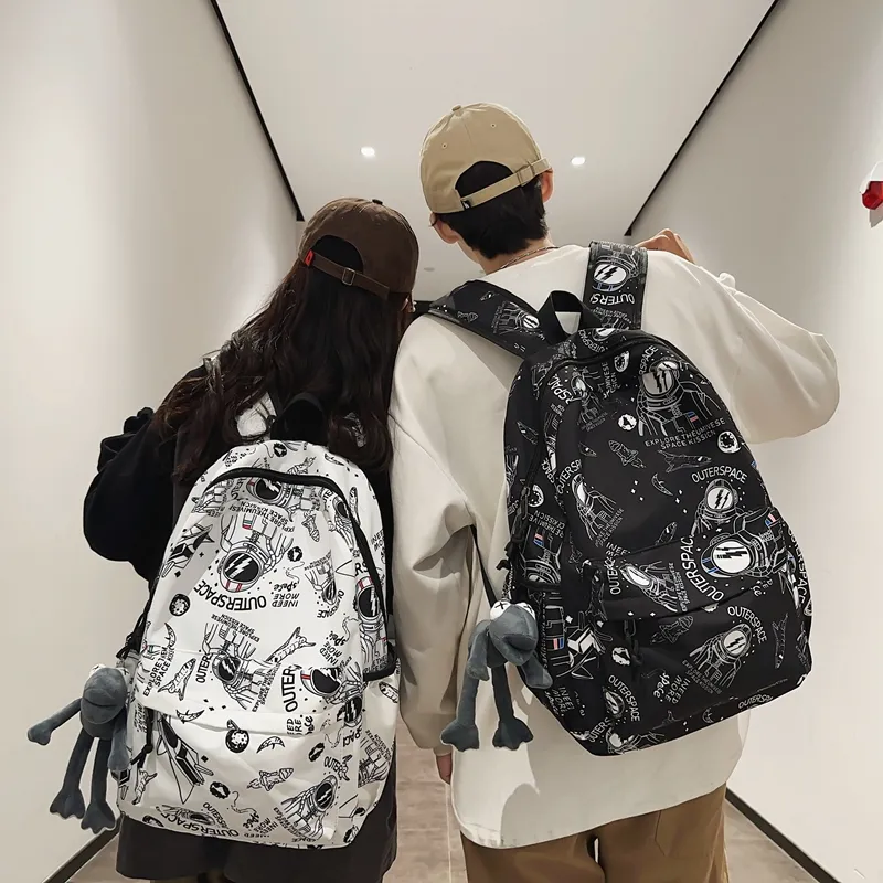 KAMLUI Nylon Fabric Backpacks Backpack Regular Unisex Gray/Light Yellow-1