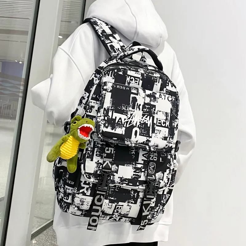 KAMLUI Nylon Backpack Regular Unisex Multicolor-11