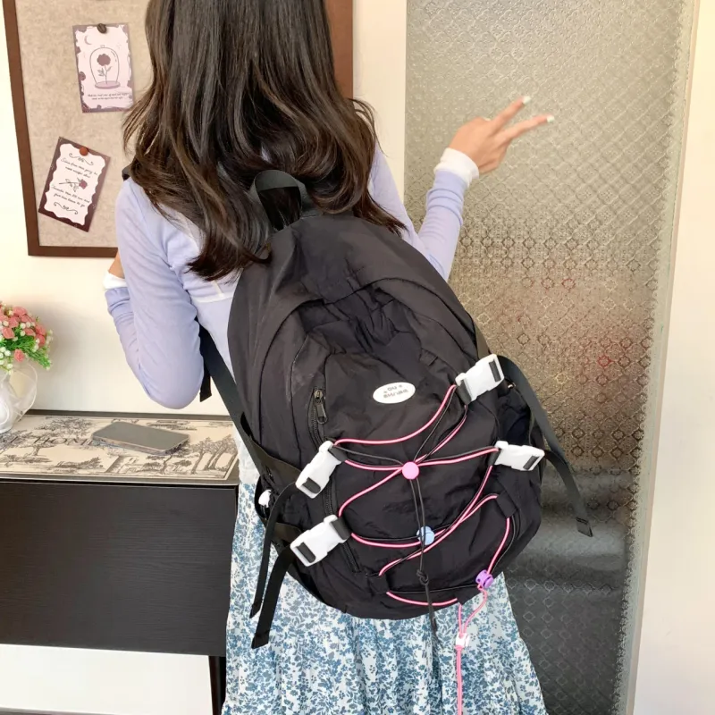 KAMLUI Nylon Fabric Backpacks Backpack Regular Unisex Multicolor-9