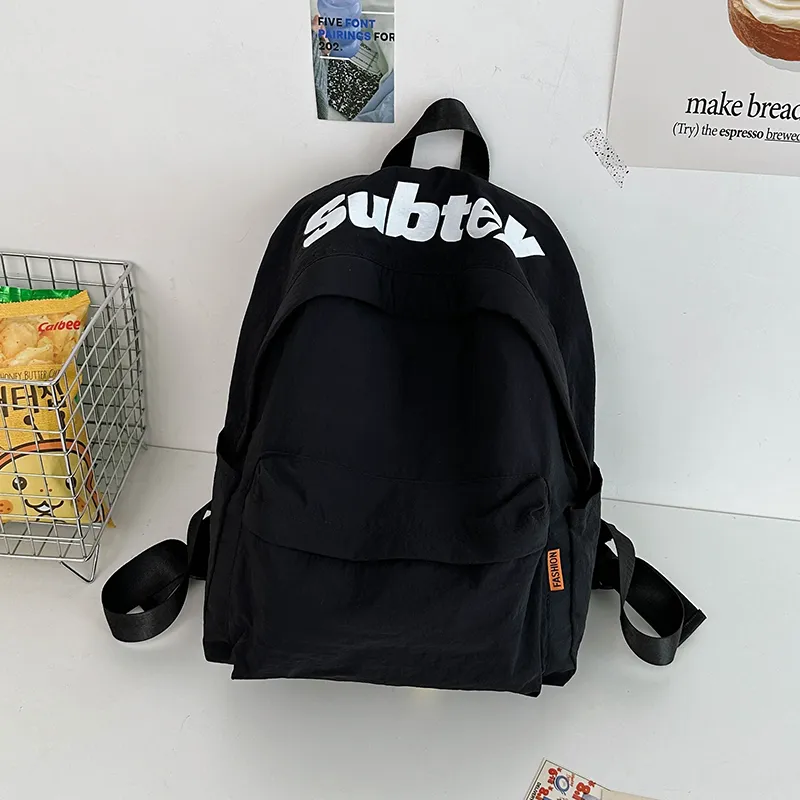 KAMLUI Nylon Fabric Backpacks Backpack Regular Unisex Black-11