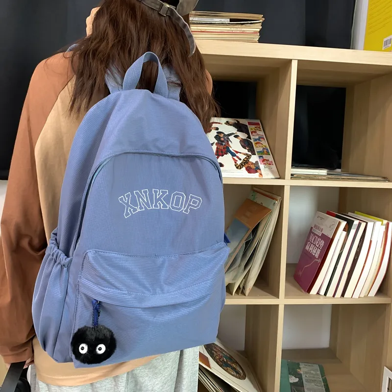KAMLUI Nylon Backpack Unisex White/Black/Khaki/Blue-29