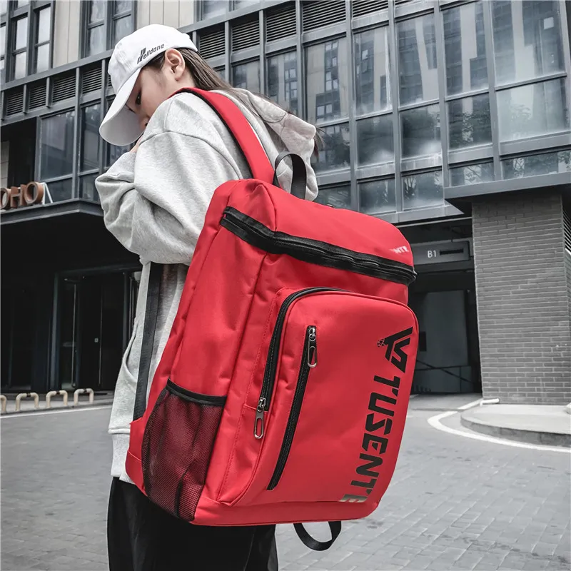 KAMLUI Oxford Backpack Regular Unisex Gray/Black/Red-20