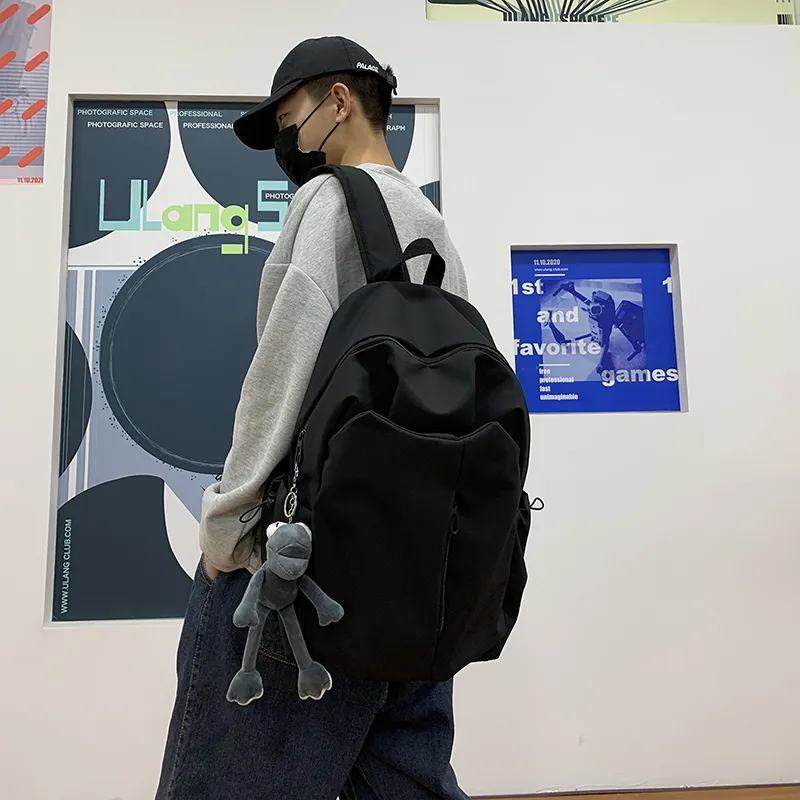 KAMLUI Nylon Backpack Unisex Ecru/Gray/Black/Burgundy-17