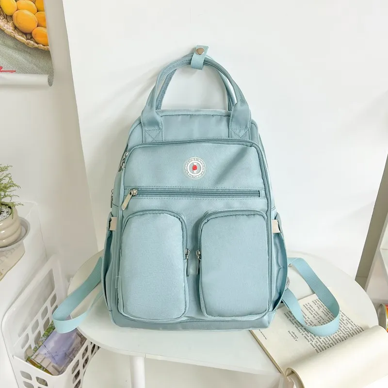 KAMLUI Oxford Backpacks Backpack Unisex White/Black/Purple/Yellow/Sky Blue/Lake Blue-28