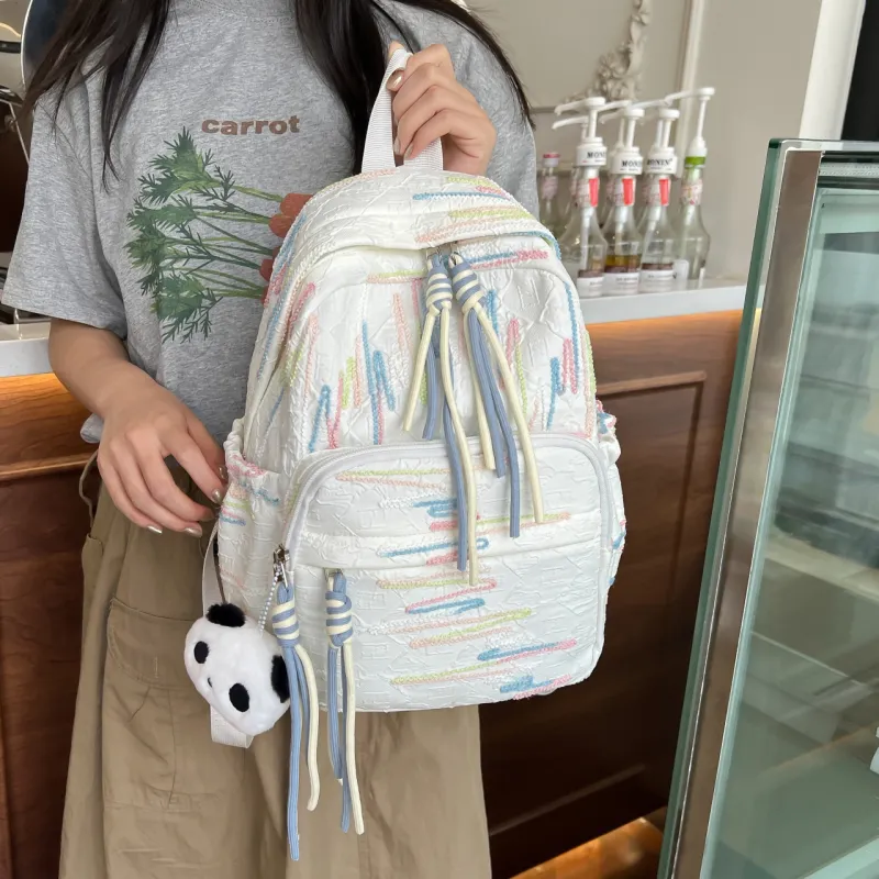KAMLUI Nylon Fabric Backpacks Backpack Small Size Unisex Multicolor-8