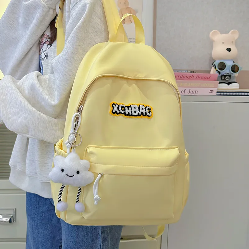 KAMLUI Nylon Backpack Regular Unisex White/Black/Yellow/Green/Blue-14
