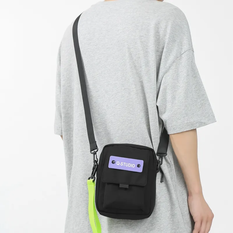 KAMLUI Nylon Shoulder Bag, Crossbody Bag Unisex White/Black/Khaki/Blue/Green-13