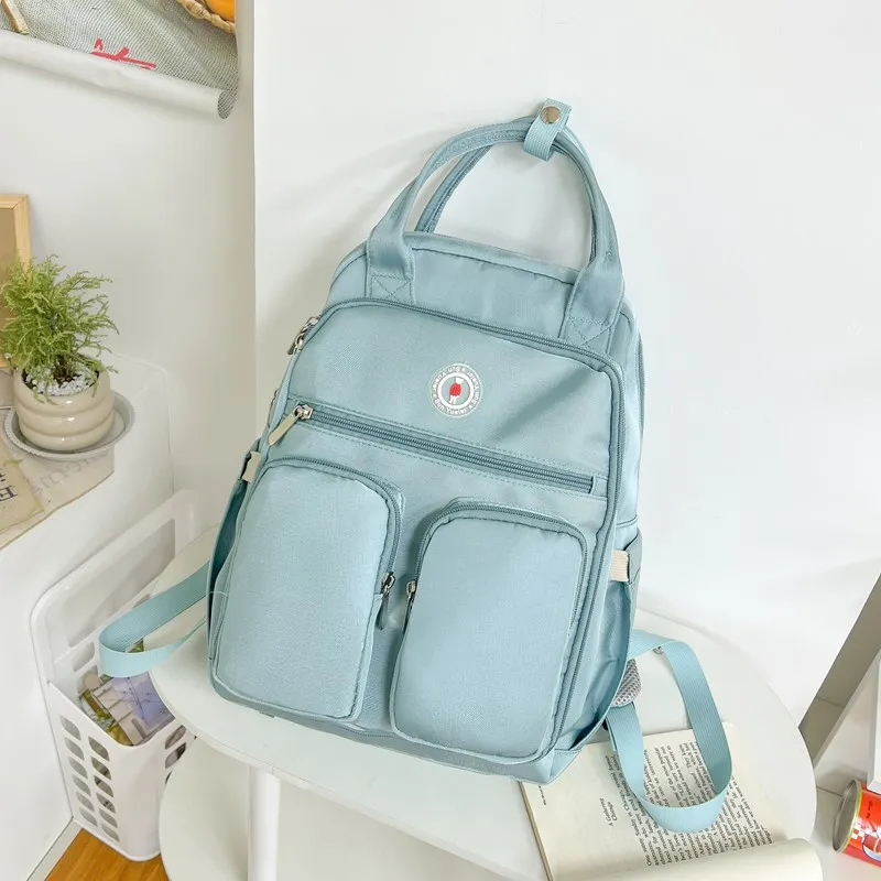 KAMLUI Oxford Backpacks Backpack Unisex White/Black/Purple/Yellow/Sky Blue/Lake Blue-29