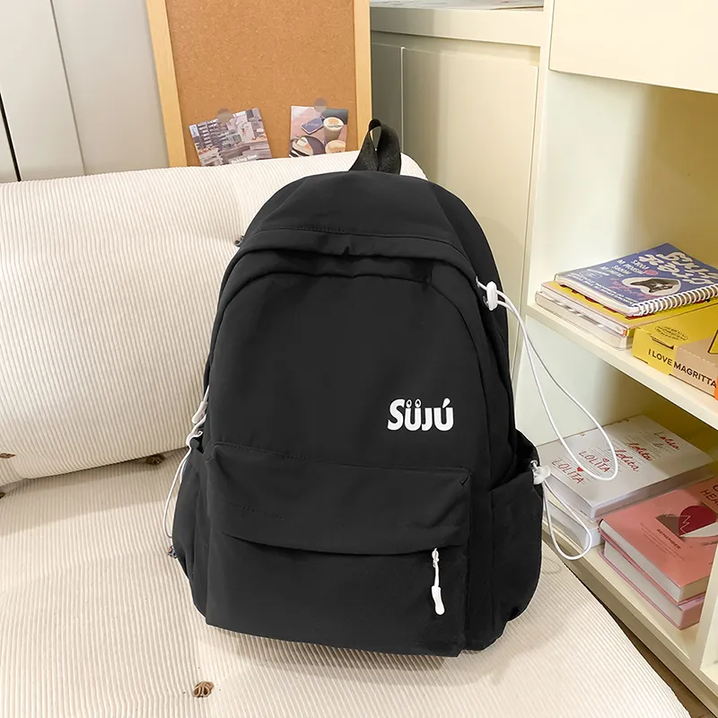 KAMLUI Nylon Backpack Women's Ecru/Black/Burgundy/Light Yellow/Light Brown/Light Blue-13