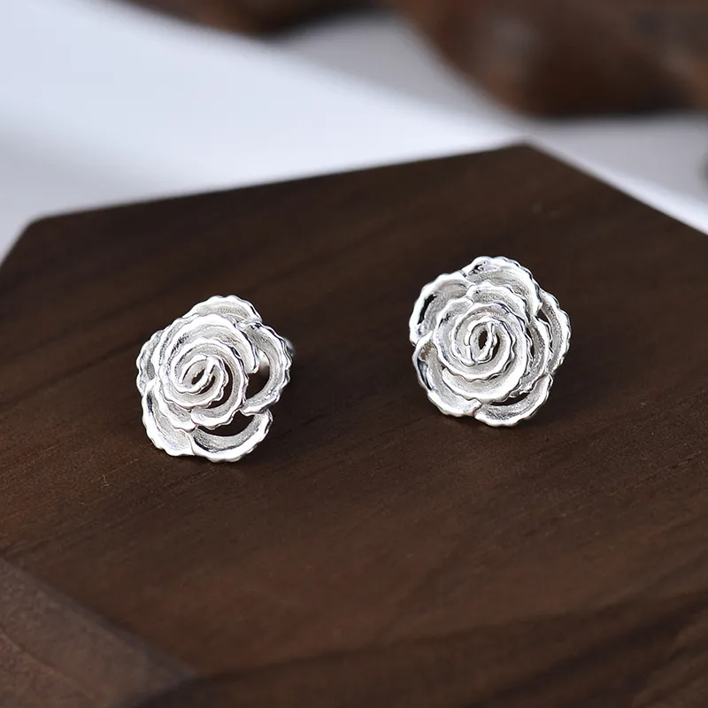 KILOH 999 Fine Silver Stud Earrings Women's-1