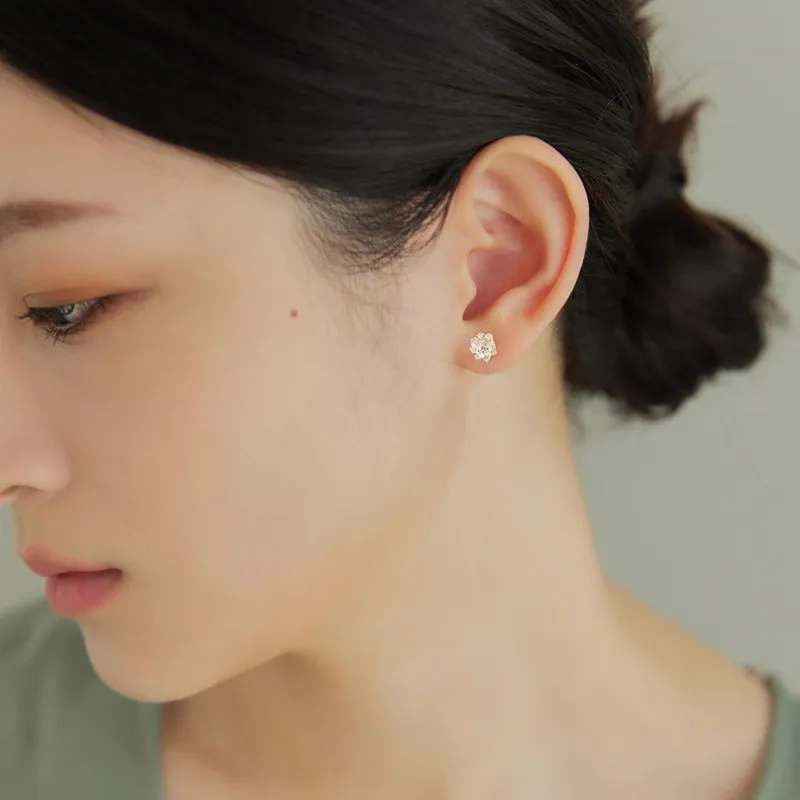 KILOH 999 Fine Silver Stud Earrings Women's-4