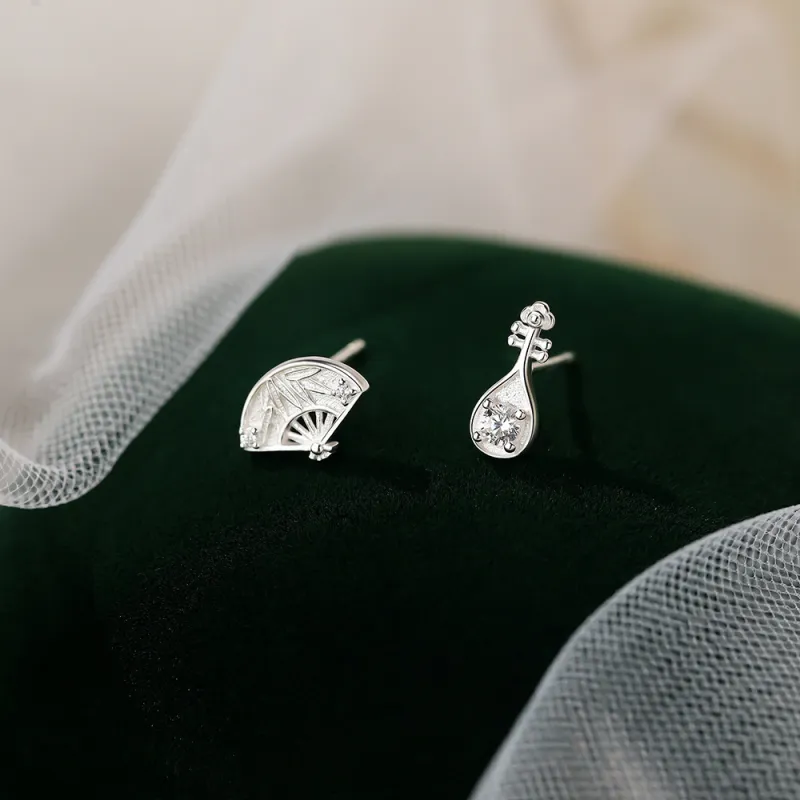 KILOH 925 Sterling Silver Stud Earrings Women's-5