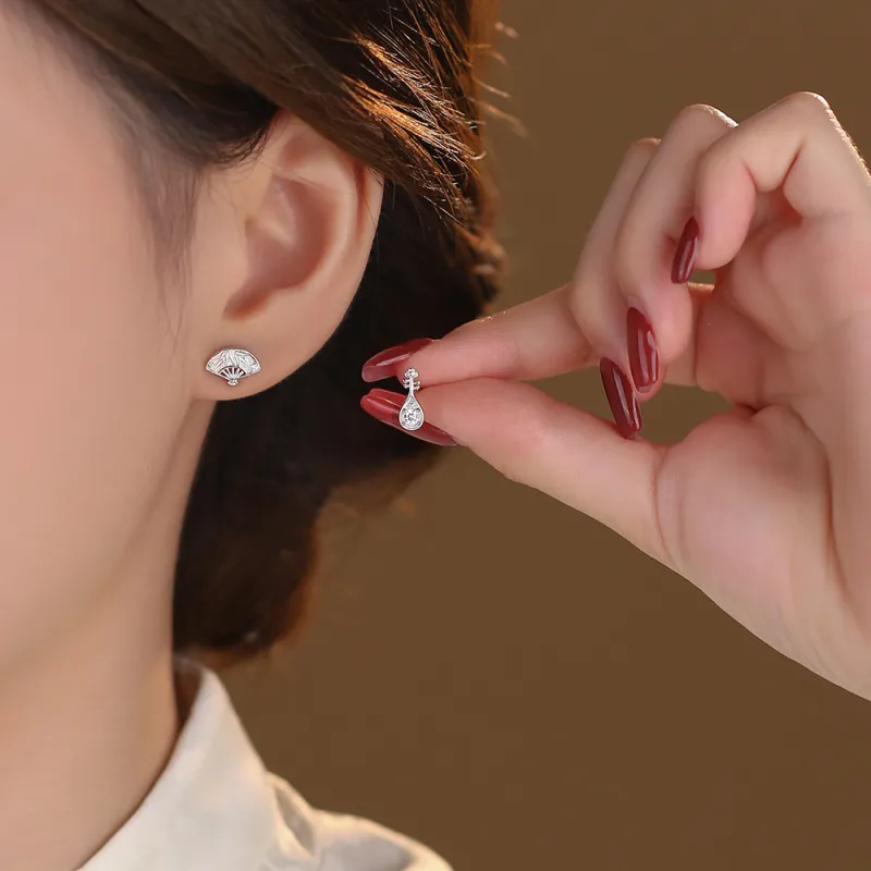 KILOH 925 Sterling Silver Stud Earrings Women's-2