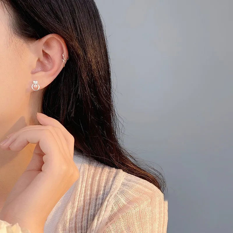 KILOH 925 Sterling Silver Stud Earrings Unisex-3